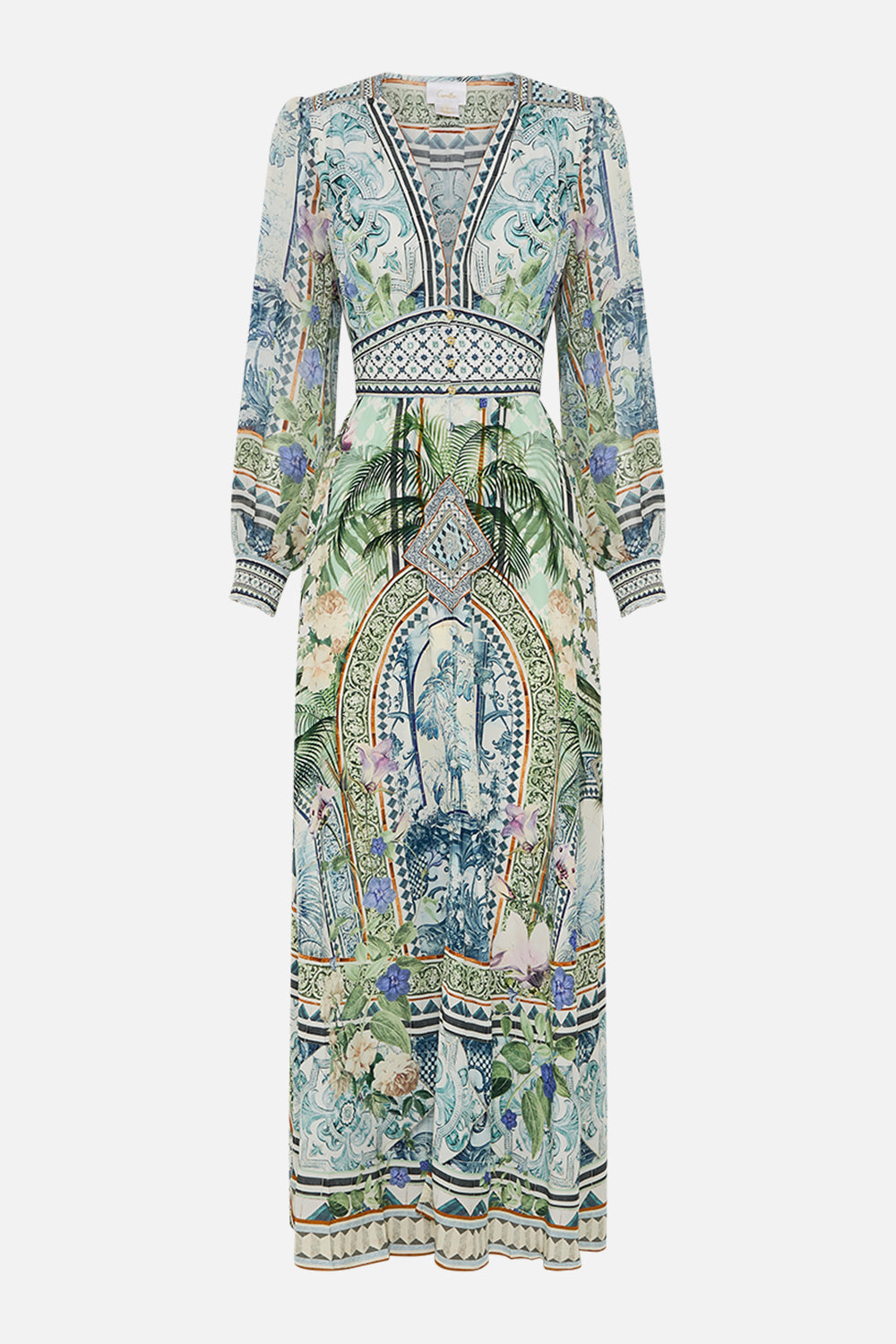 Camilla Button Dress With Shaped Waistband 33708