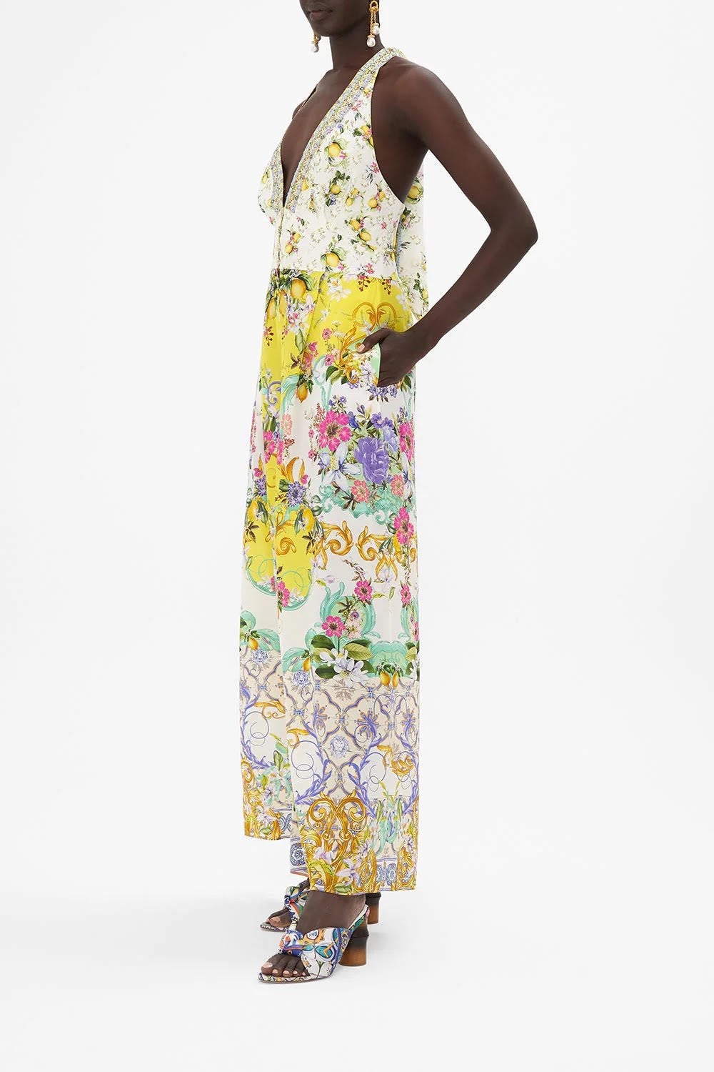 Camilla Women's Halterneck Jumpsuit With Neck Tie 26700