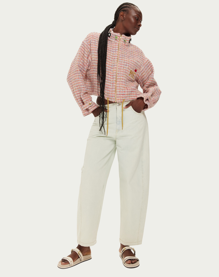 Me369 Ivy Cropped High Neck Zip 50361