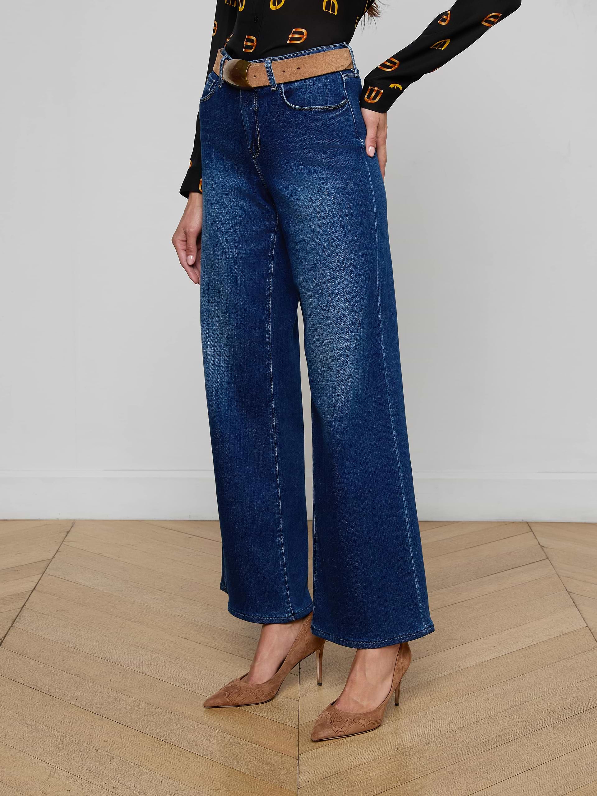 L'Agence Alicent H/R Wide Leg Jean 2817RDM
