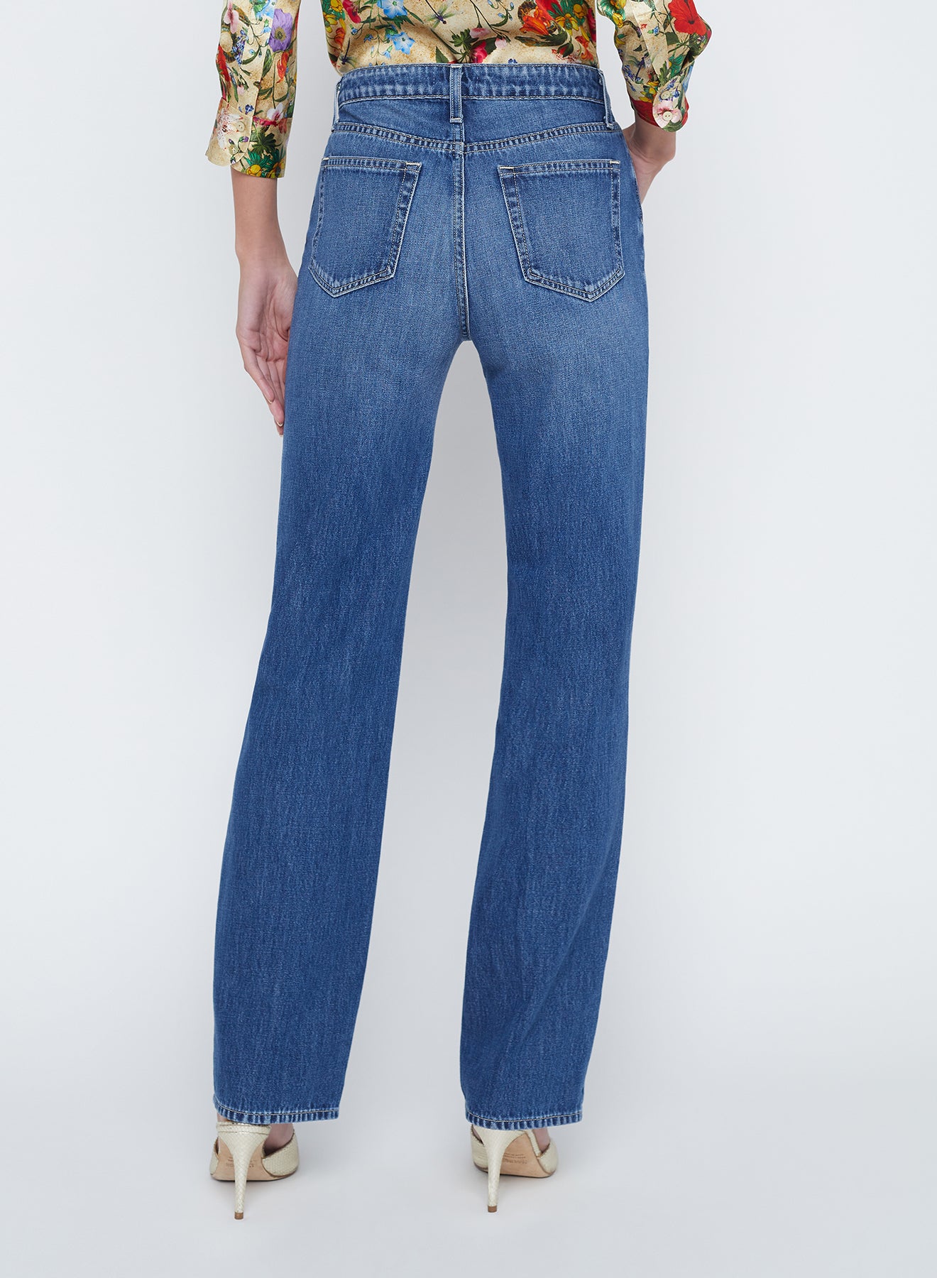 L'Agence Jones Ultra High Rise Stovepipe Jean in Brentwood