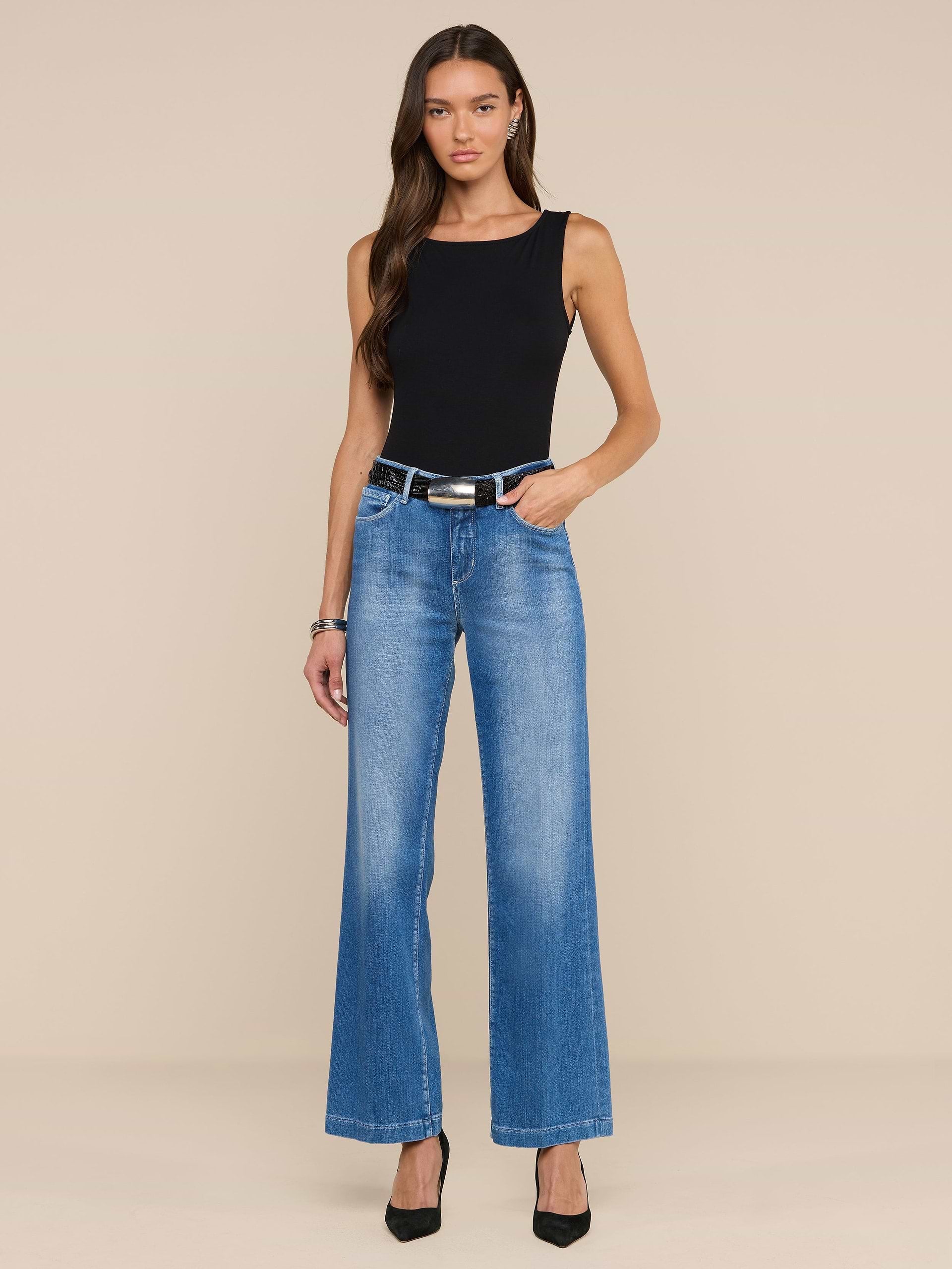 L'Agence Scottie Wide Leg Jean in Sullivan