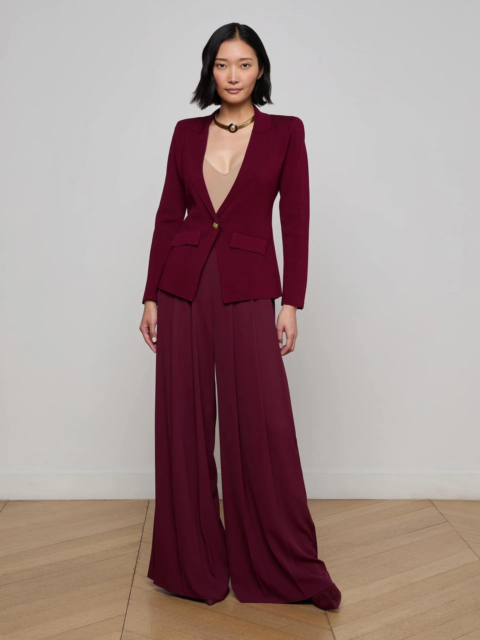 L'Agence Chamberlain Knit Blazer 80034NXTT2