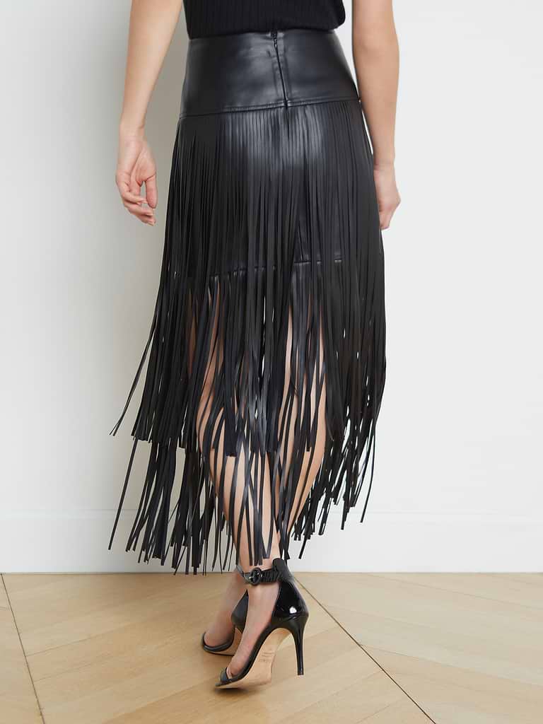 L'Agence Karoline Maxi fringe Skirt 3530ZST