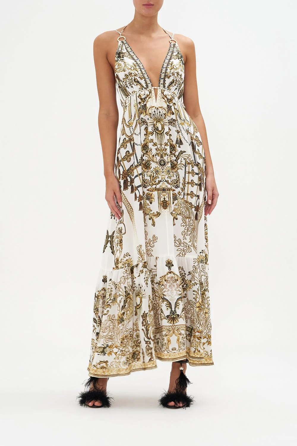 Camilla Tiered Dress With Hardware 20354