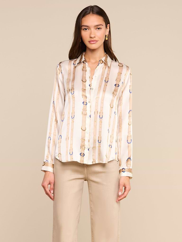 L'Agence Tyler Silk Blouse 40223AXE