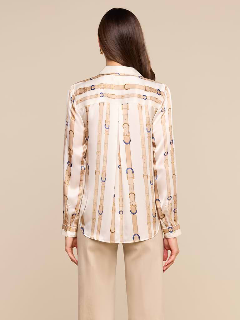 L'Agence Tyler Silk Blouse 40223AXE