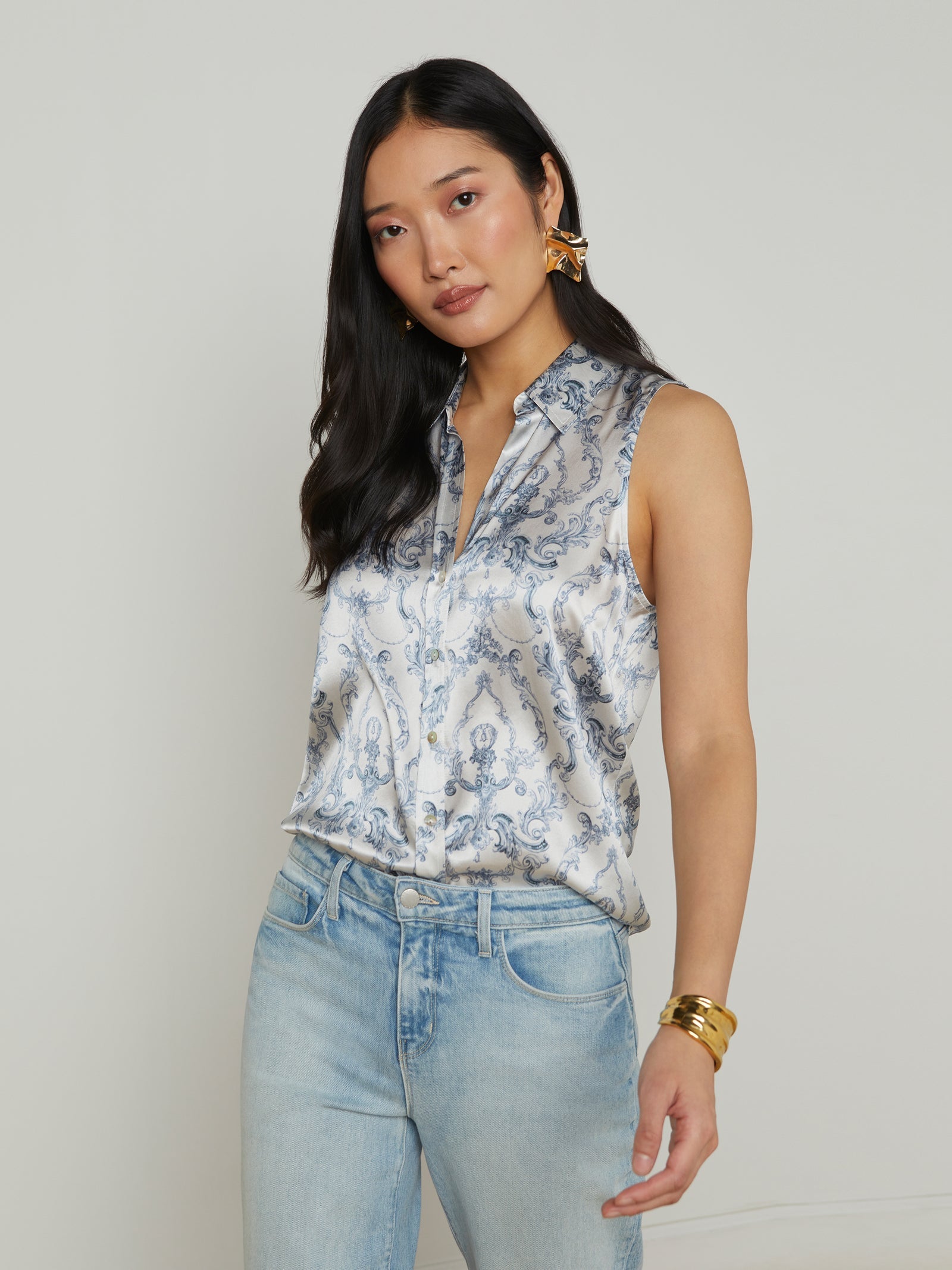 L'Agence Emmy Sleeveless Blouse 40542SZC