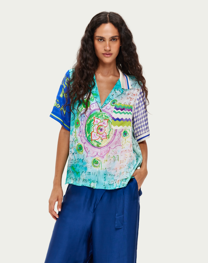 Me369 Aya Knit Collar Shirt 31462