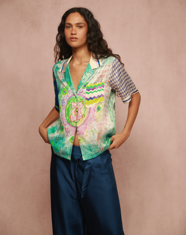 Me369 Aya Knit Collar Shirt 31462