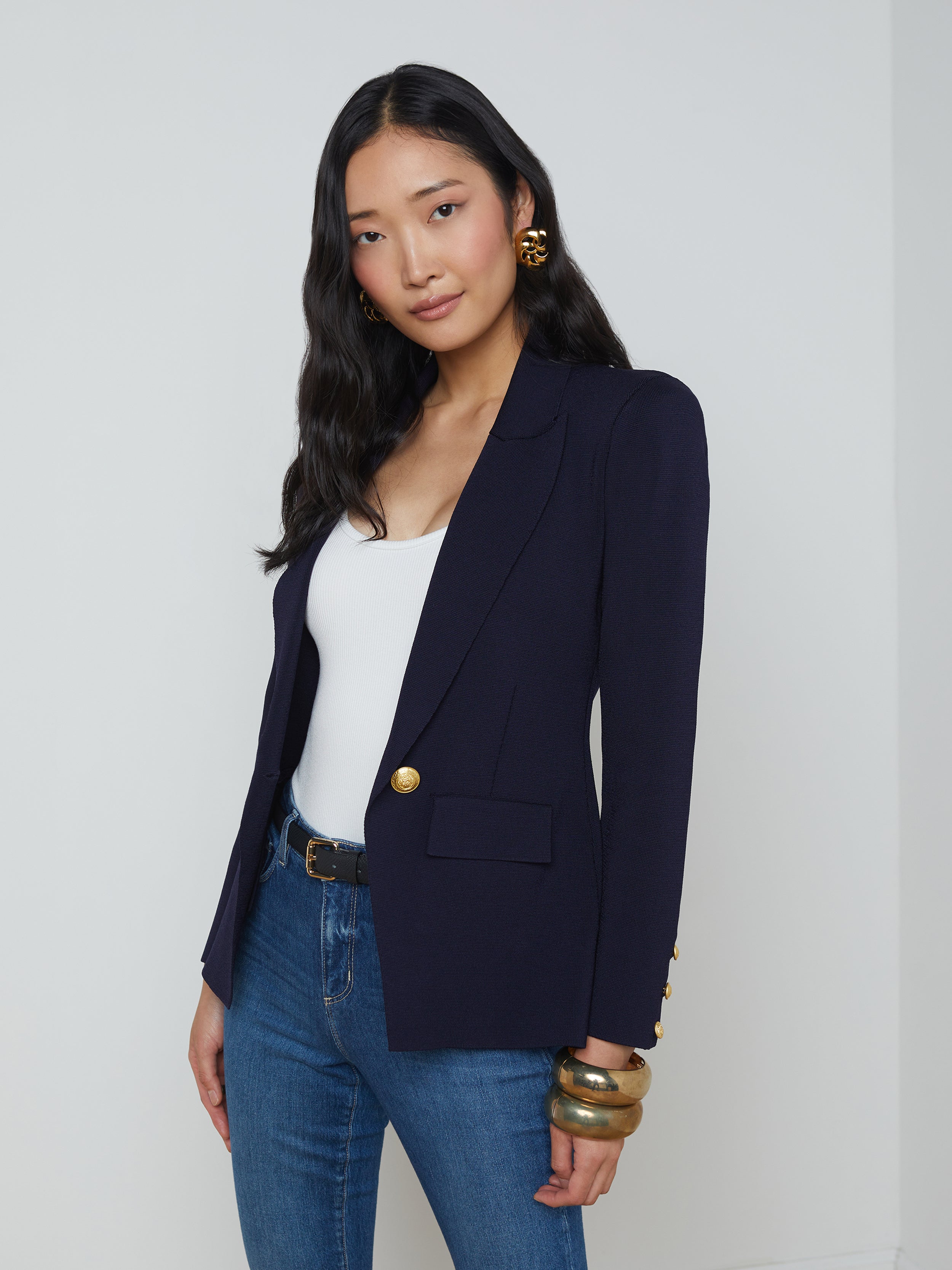 L'Agence Chamberlain Knit Blazer