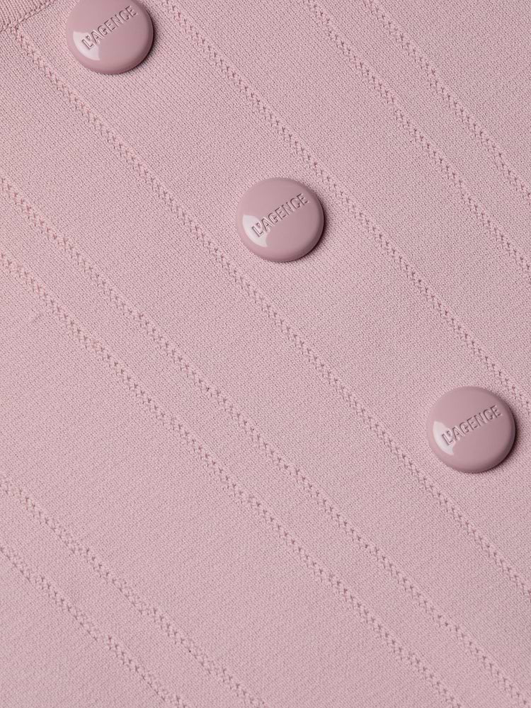 L'Agence Dove Scoop Neck Knit in Misty Pink