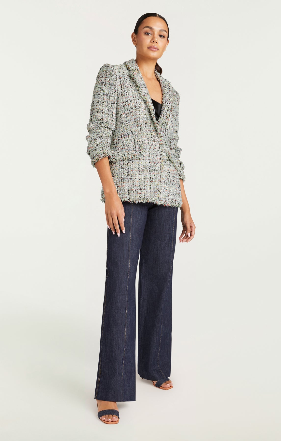 Cinq a Sept Anya Boucle Khloe Blazer ZJ3158798Z in Patina Multi