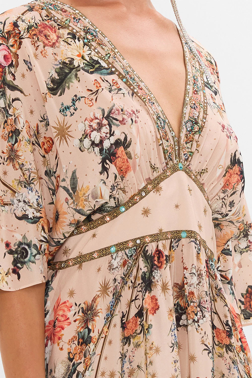 Camilla Waisted Dress With Hem Ruffle 26833