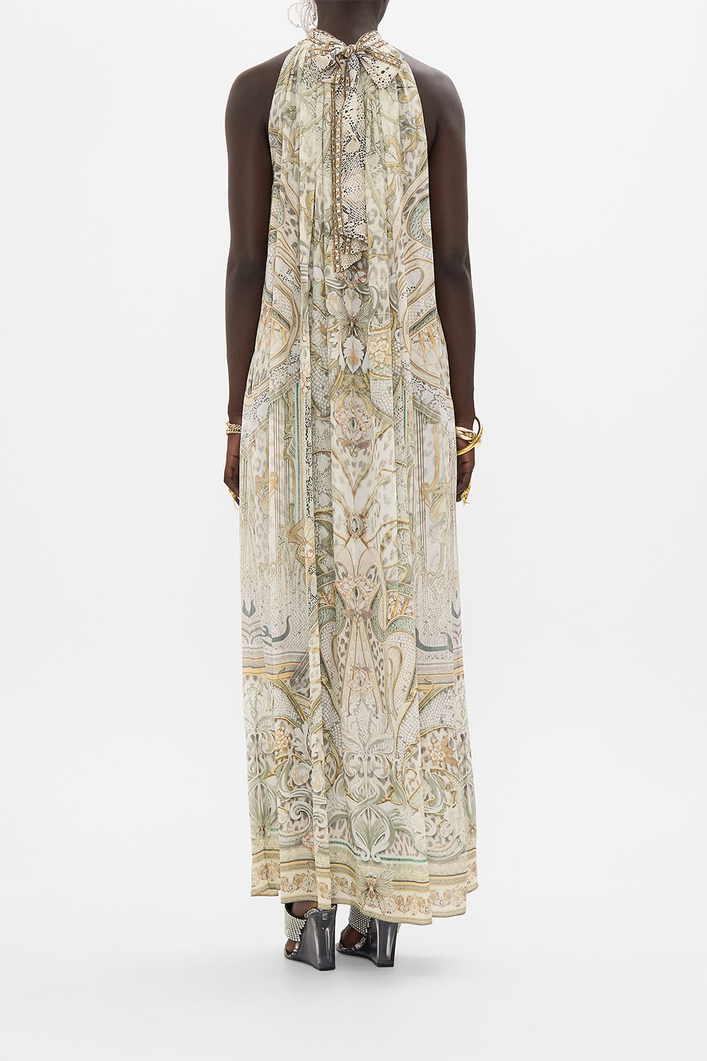 Camilla Tie Neck Long Dress 00027188