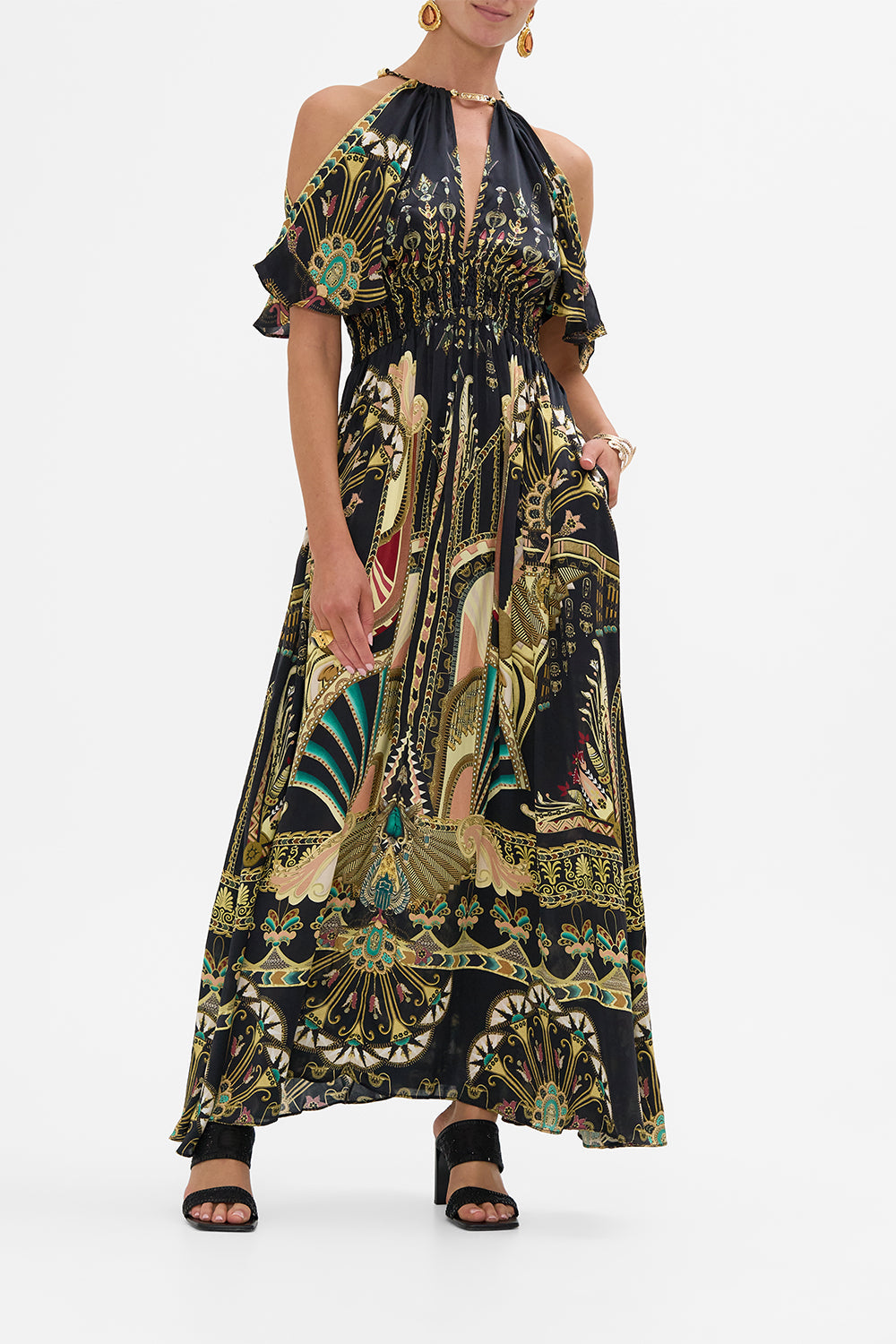 Camilla Neck Piece Long Dress 30156