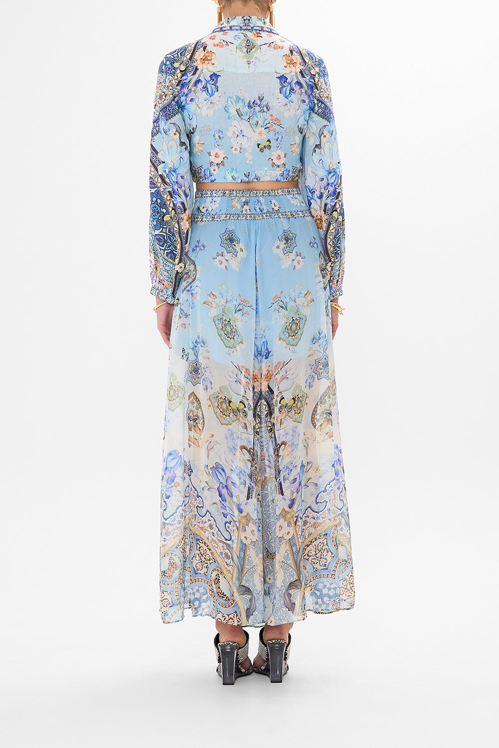 Camilla Sheer Wide Leg Pant in Al Manial Palace Memoirs