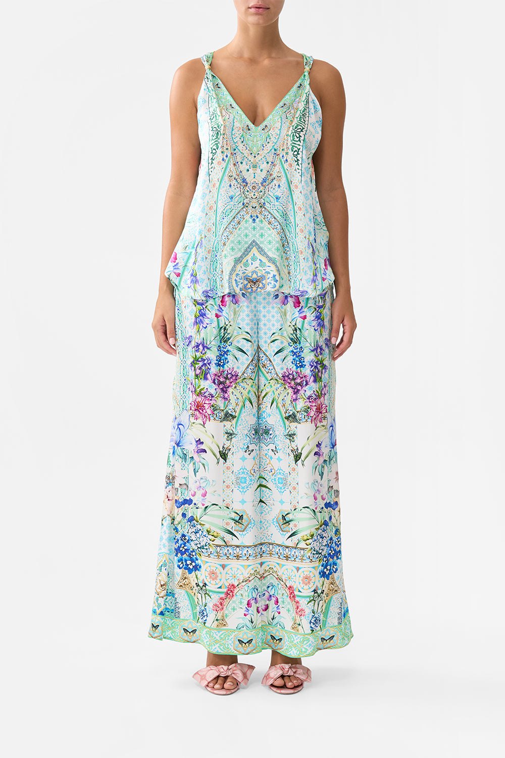 Camilla Tank Top with Strap Bead Detail 33365