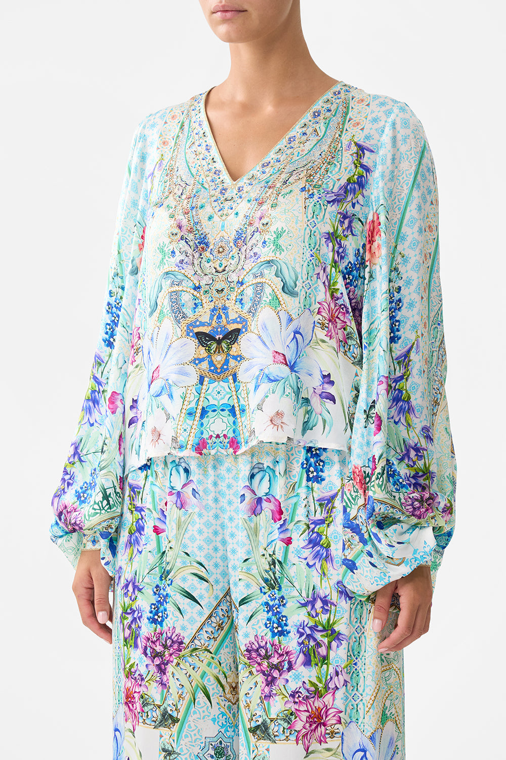 Camilla V-Neck Blouse 33957