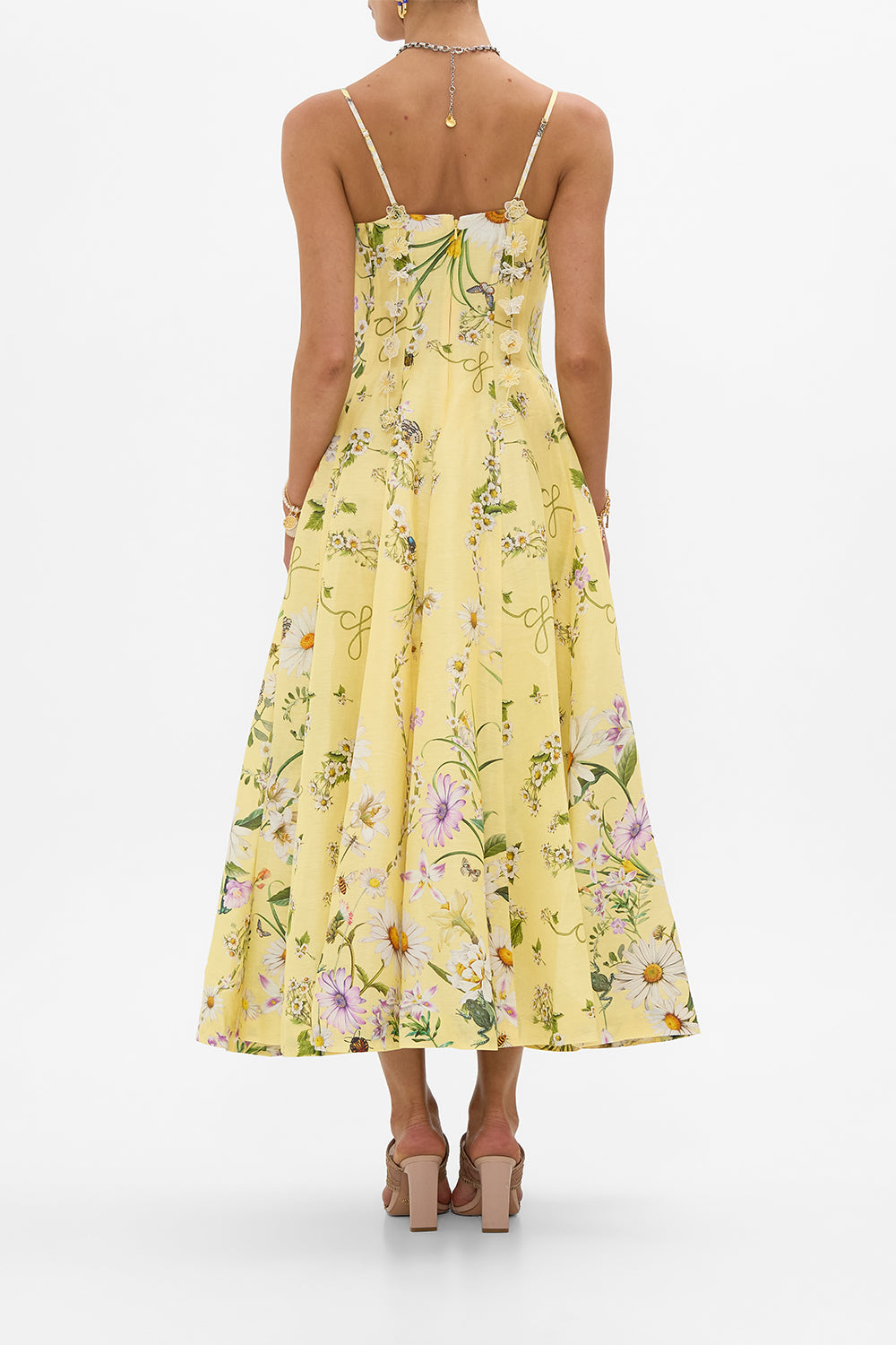 Camilla Corset Dress With Long Flared Skirt 34768