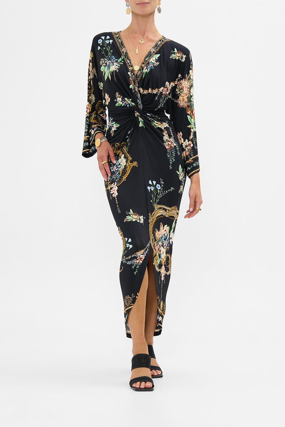 Camilla Long Split Front Twist Dress 34827
