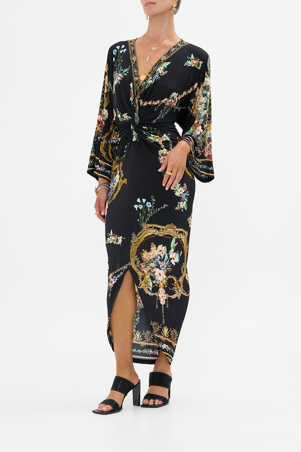 Camilla Long Split Front Twist Dress 34827
