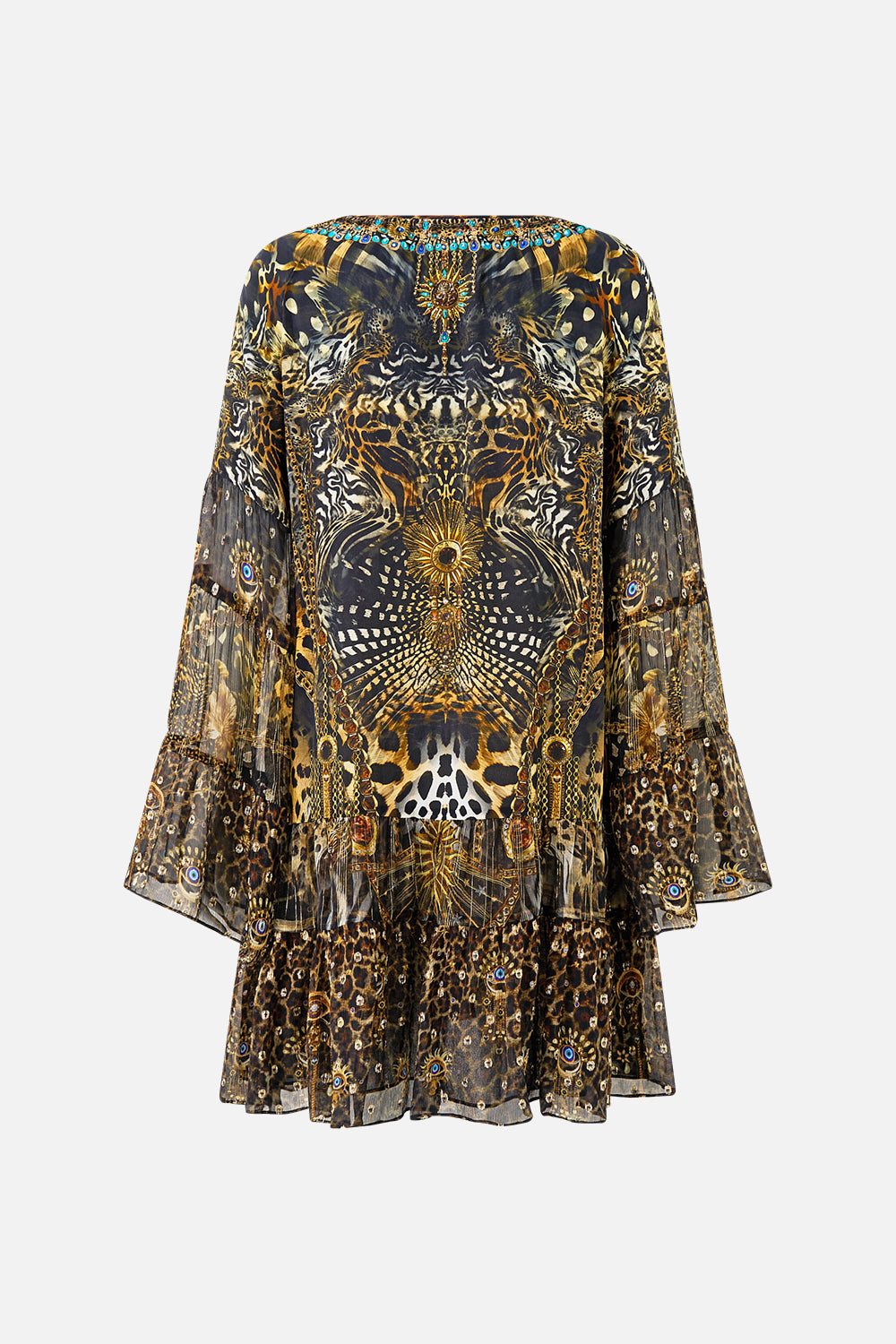 Camilla A-Line Gathered Panel Dress 00038173