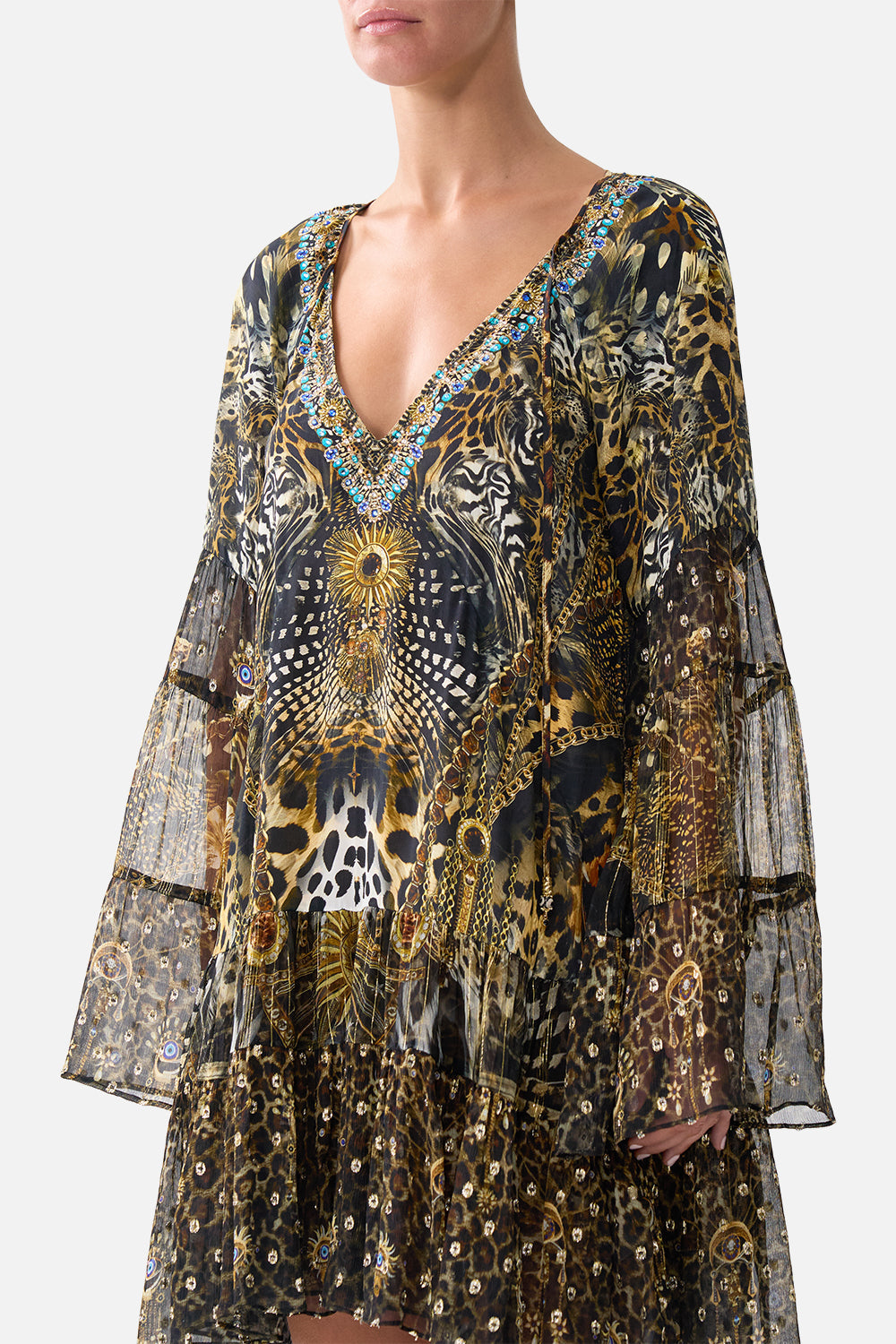 Camilla A-Line Gathered Panel Dress 00038173