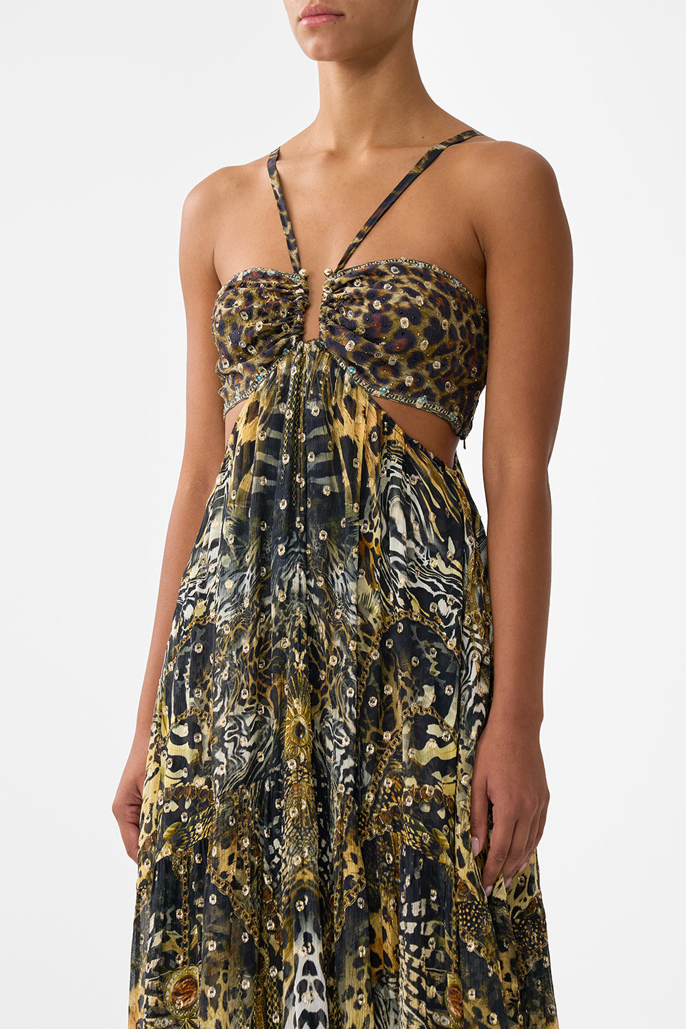 Camilla Gathered Cut Out Dress 38223