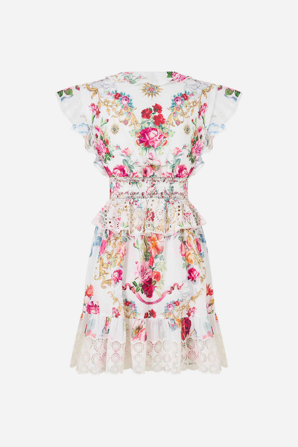Camilla Waisted Short Dress with Ruffle Details 41266