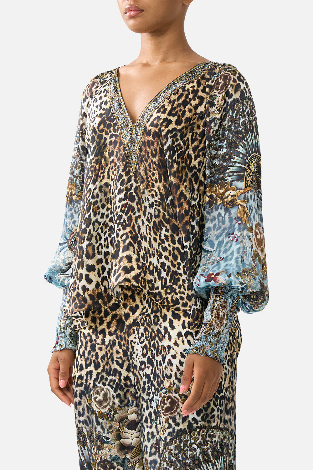 Camilla Shirred Cuff Blouse 41310