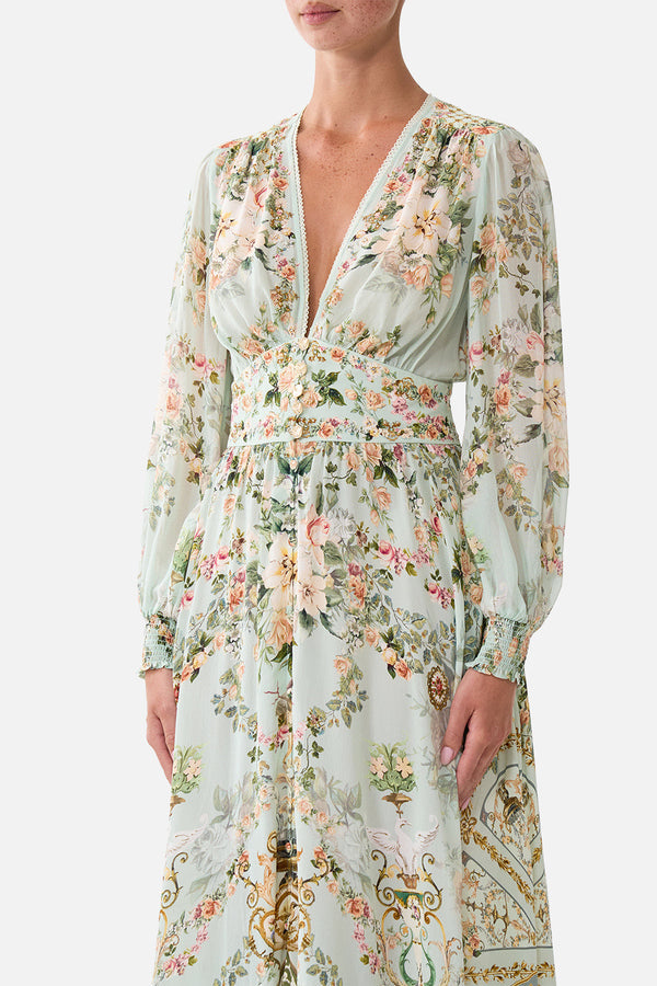 Camilla Button Dress With Shaped Waistband 00042734