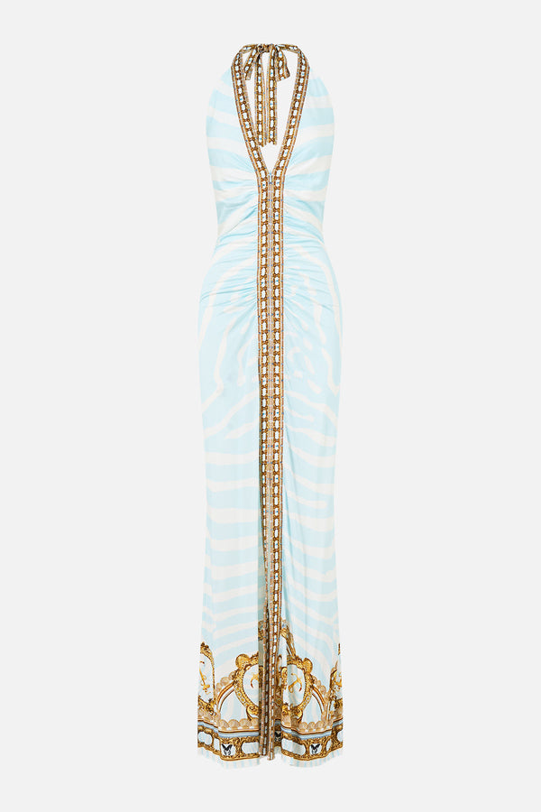 Camilla Ruched Front Halter Dress 45788
