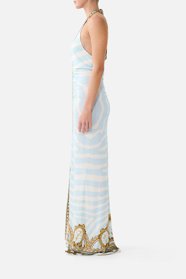 Camilla Ruched Front Halter Dress 45788