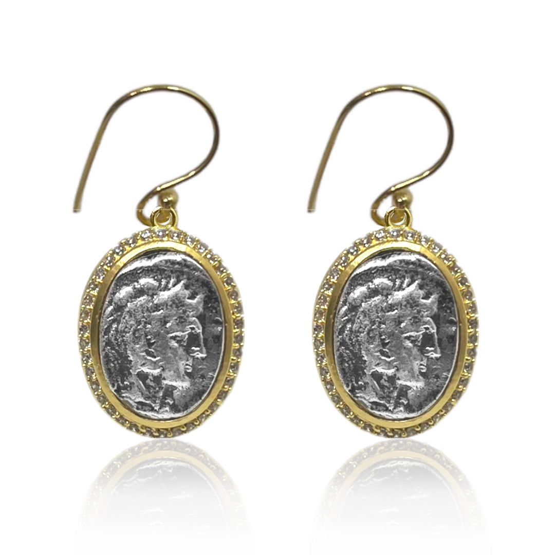 Tat2 Moneta Coin Earrings E299