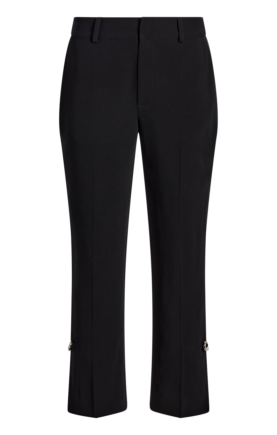 Cinq a Sept Rhinestone Pin Cropped Kerry Pants ZP10121319Z in Black