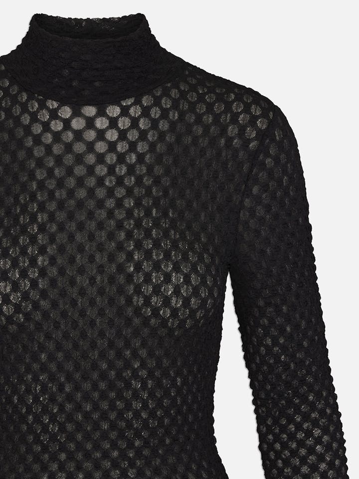 Frame Mesh Lace Turtleneck LWTS2059