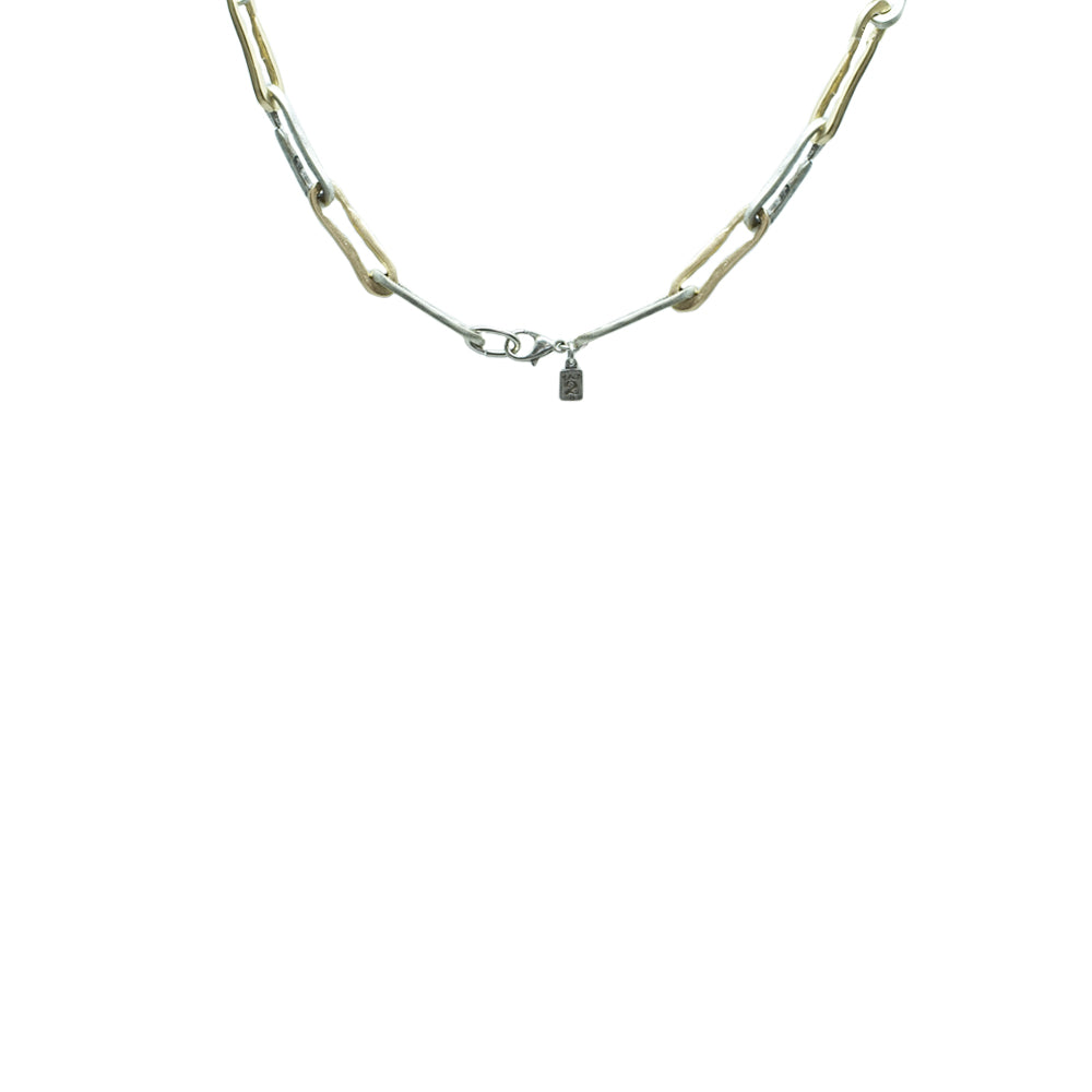 Tat2 Two Tone Safety Pink Link Necklace N624