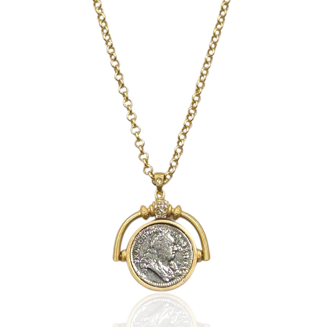 TAT2 N810 Sol Spinner Necklace in Gold