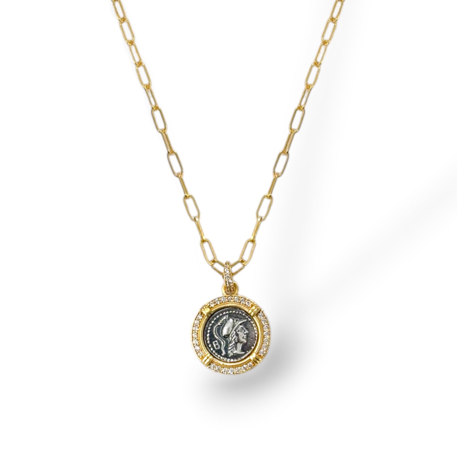TAT2 Vela Coin Necklace in Gold