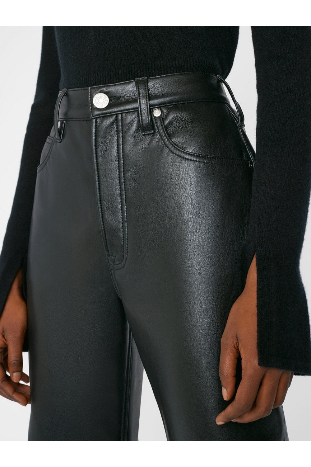 Frame Leather Le High 'N' Tight Straight Trousers
