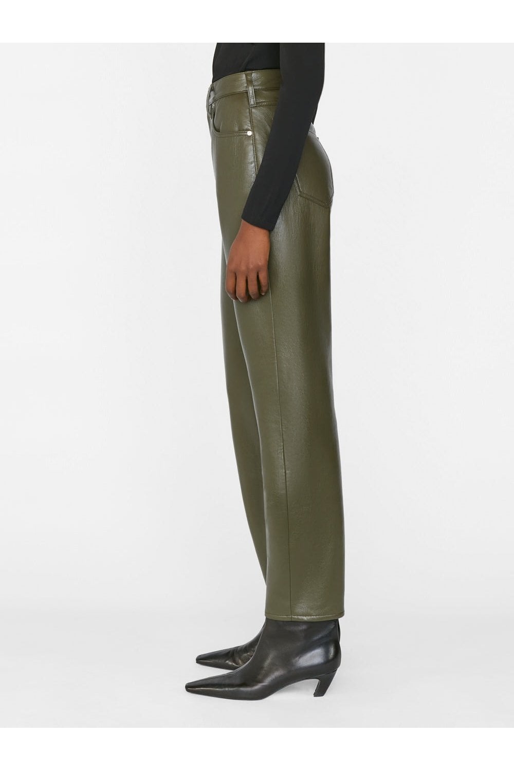 Frame Leather Le High 'N' Tight Straight Trousers