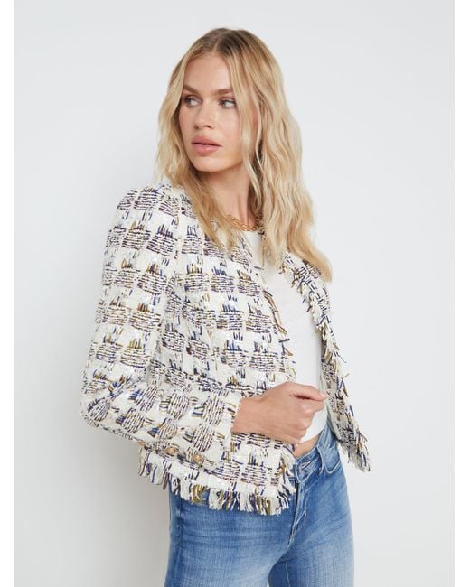 L'Agence Angelina Tweed Jacket 1619DOZ