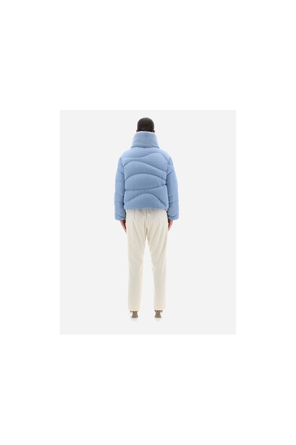 Herno Satin and Faux Fur Bomber PI001816D