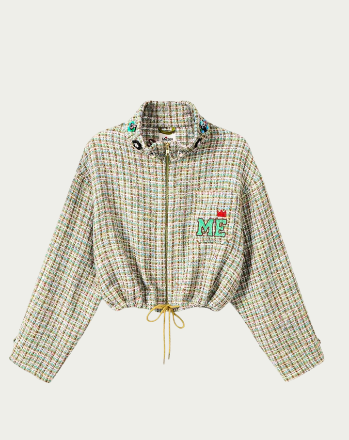 Me369 Ivy Cropped High Neck Zip 50361