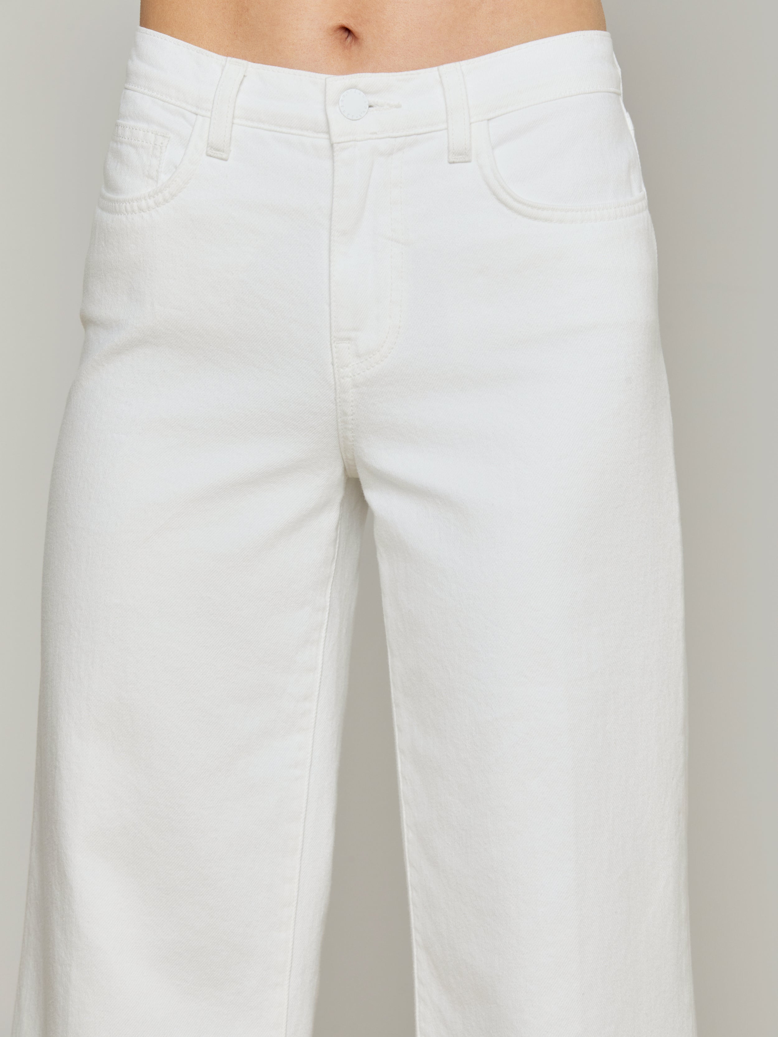 L'Agence Alicent HR Sneaker Wide Leg Jeans