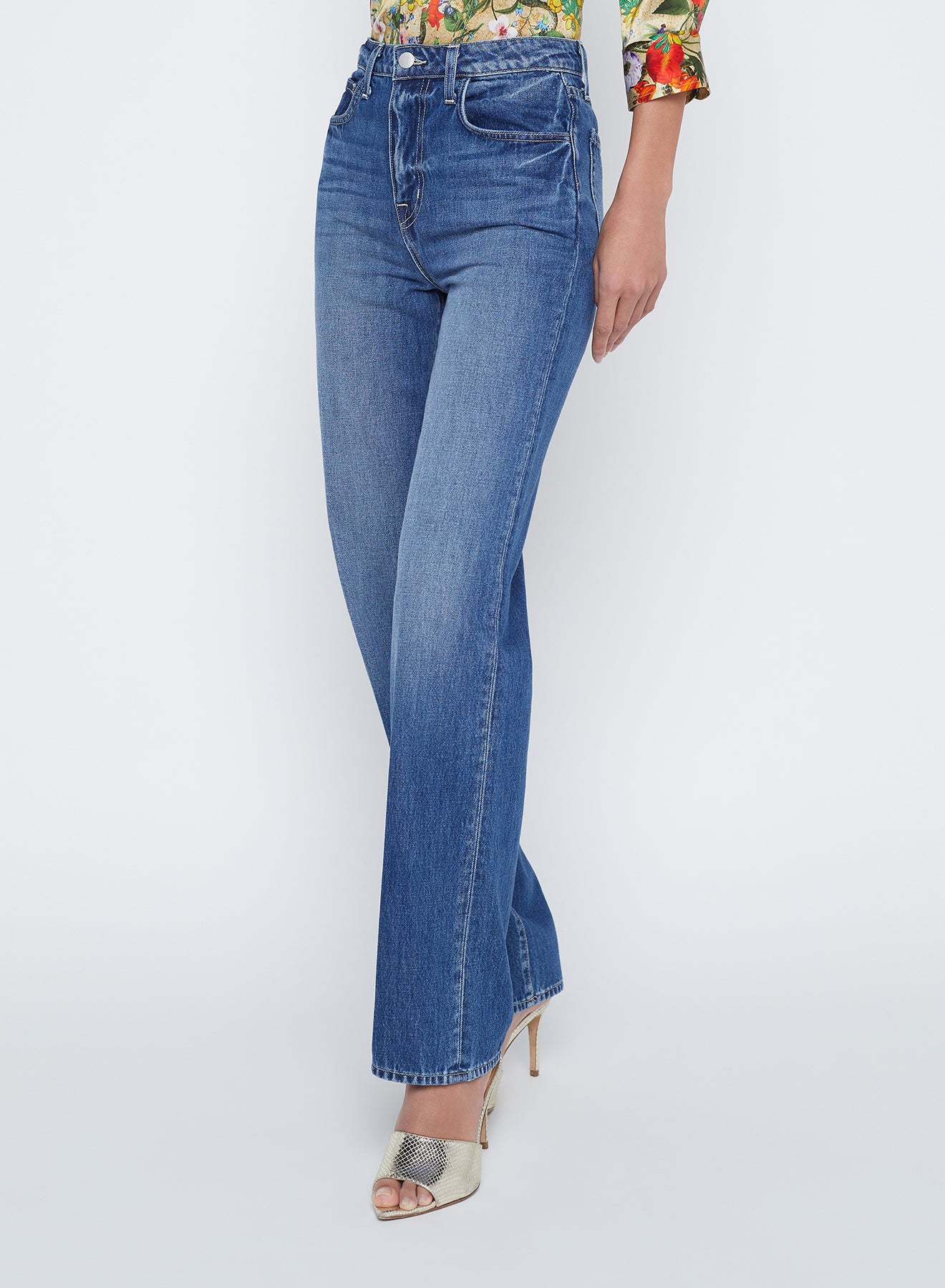 L'Agence Jones Ultra High Rise Stovepipe Jean in Brentwood