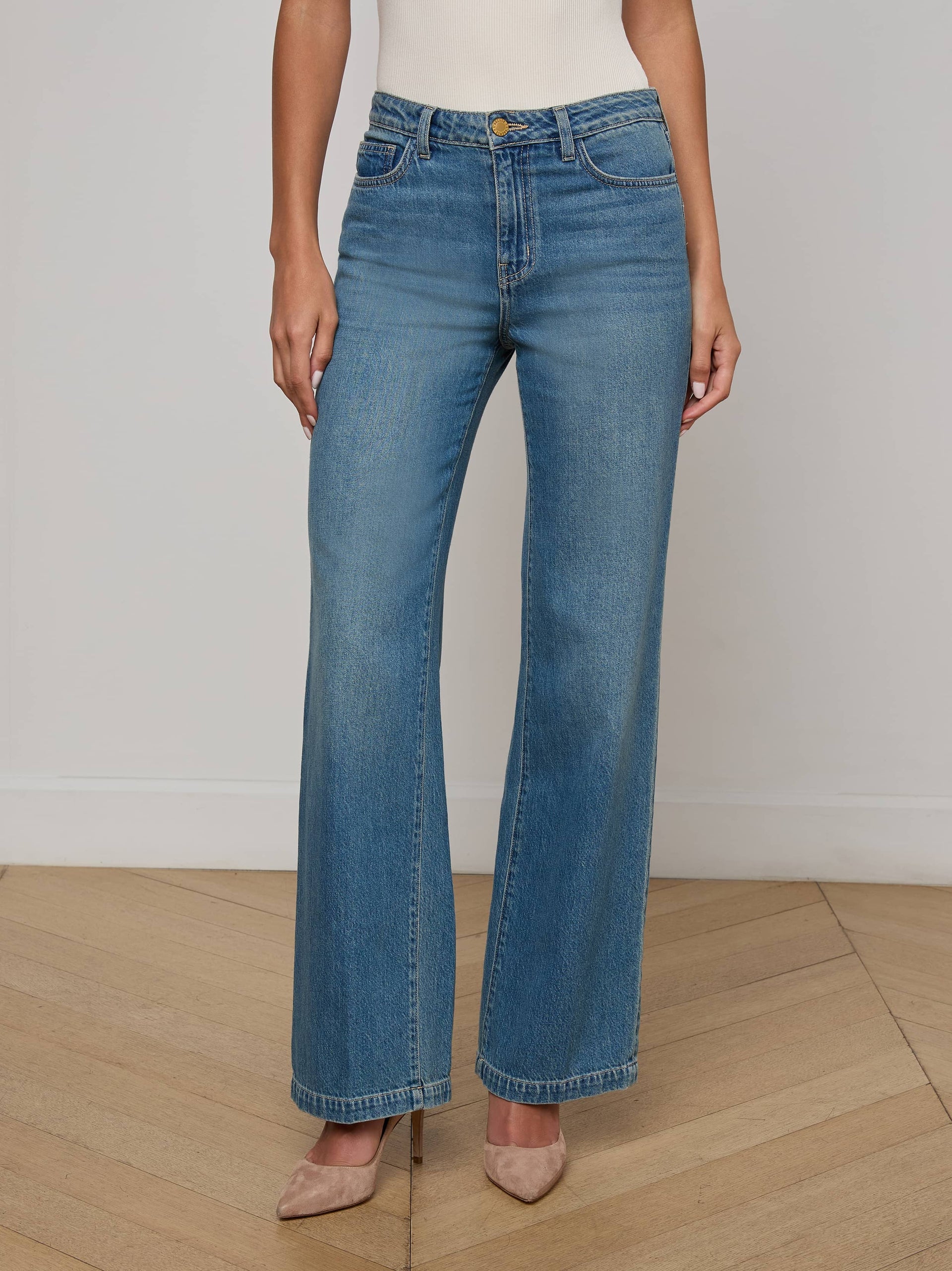 L'Agence Scottie H/R Wide Leg 2859BRI