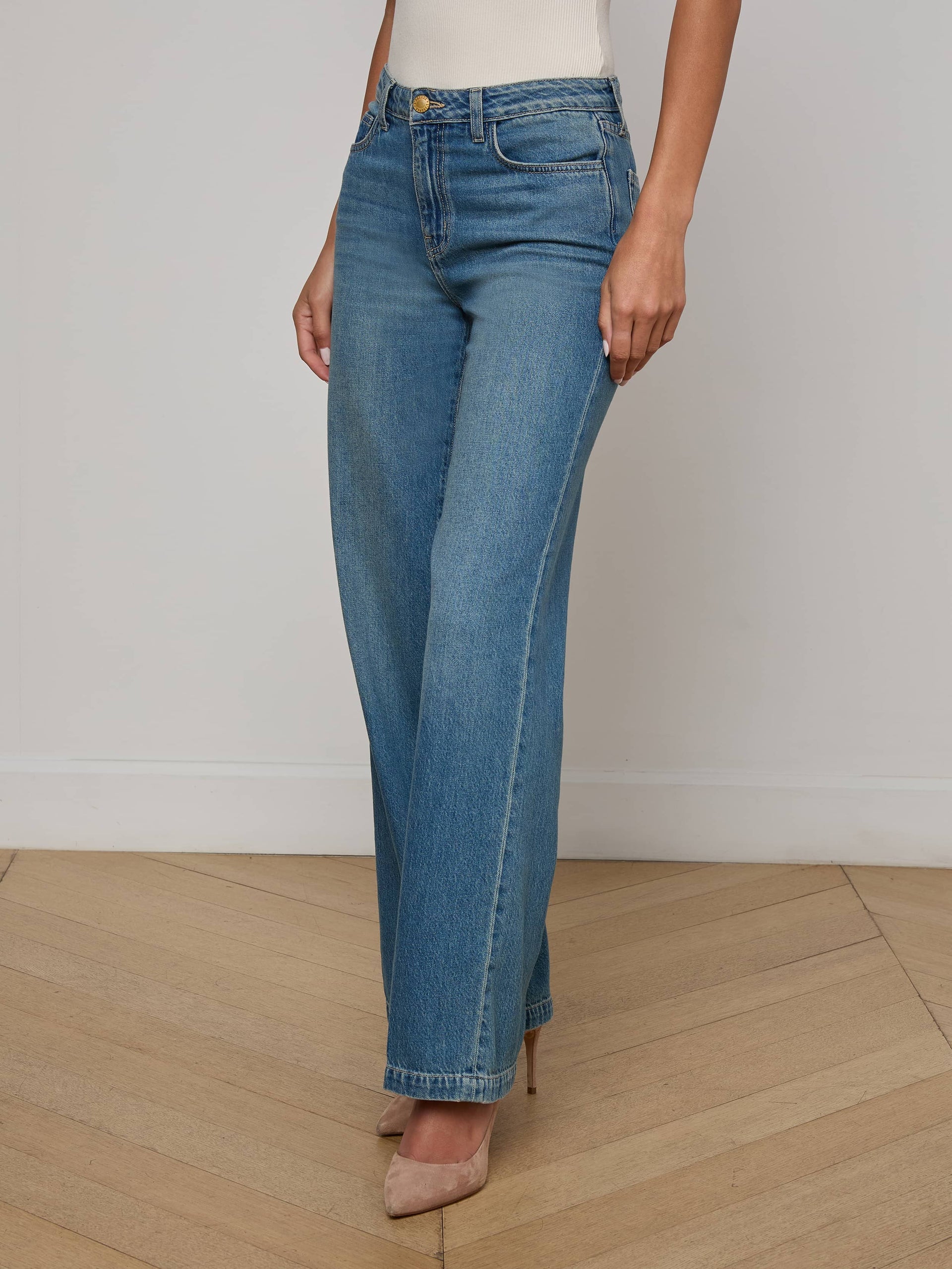 L'Agence Scottie H/R Wide Leg 2859BRI