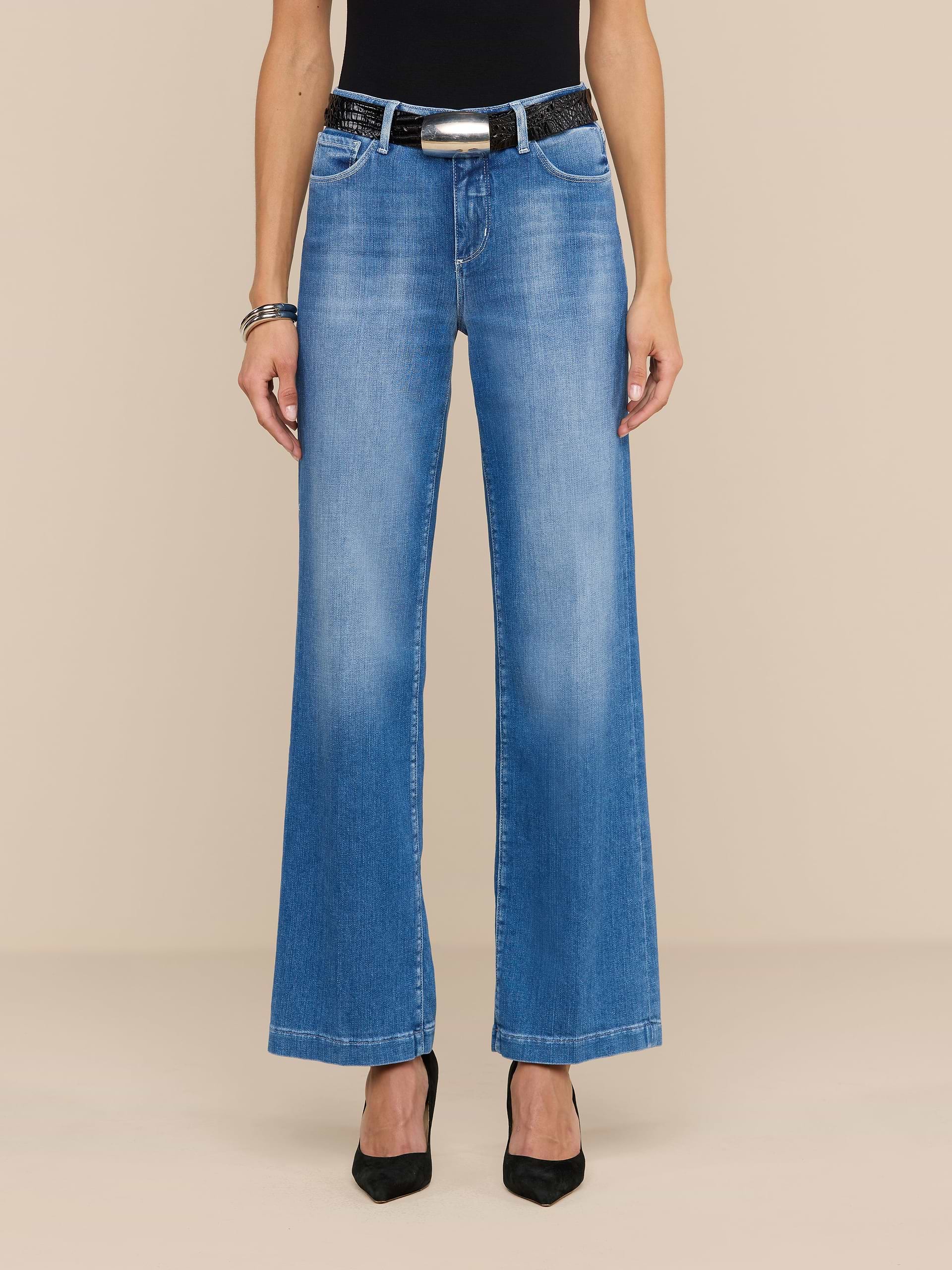 L'Agence Scottie Wide Leg Jean in Sullivan
